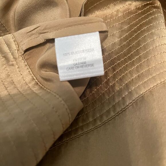 BCBGMaxAzria SILK Gold Sleeveless Midi - Picture 8 of 11